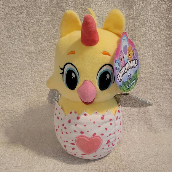Hatchimals 7” Plush Stuffed Animal Spinmaster Toy Factory Yellow Owlicorn NWT - Picture 1 of 11